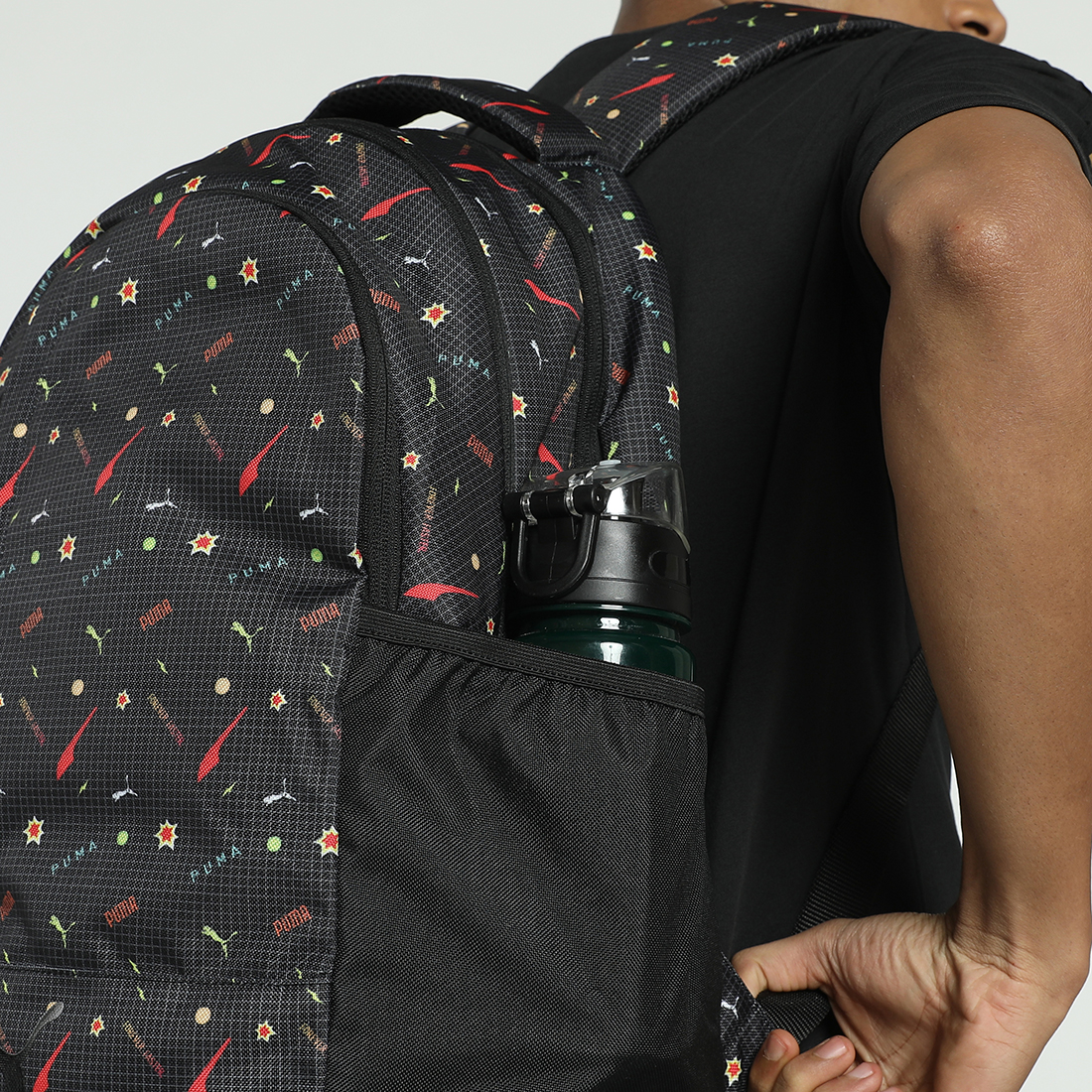 PUMA Unisex Typography Black Backpack